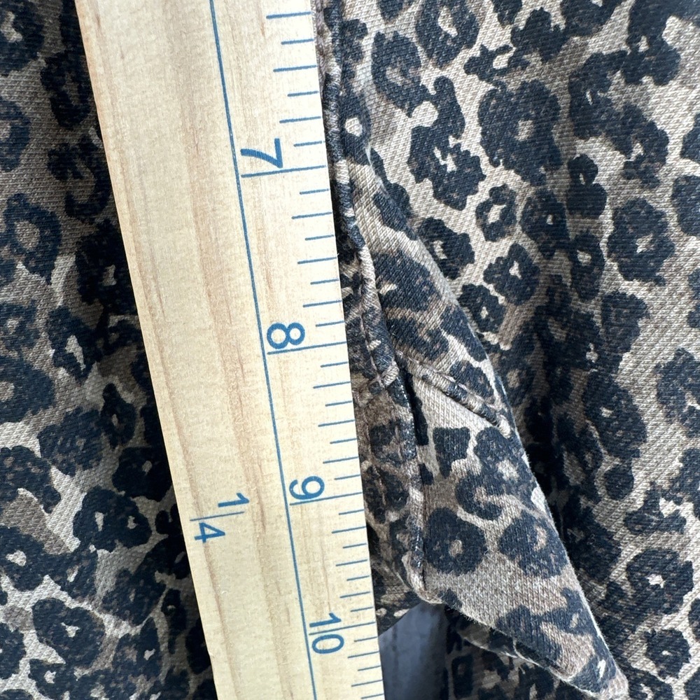 J. McLaughlin Lexi Jeans Women 2 Brown Leopard Cheetah Animal Print Skinny Pants - Picture 7 of 16